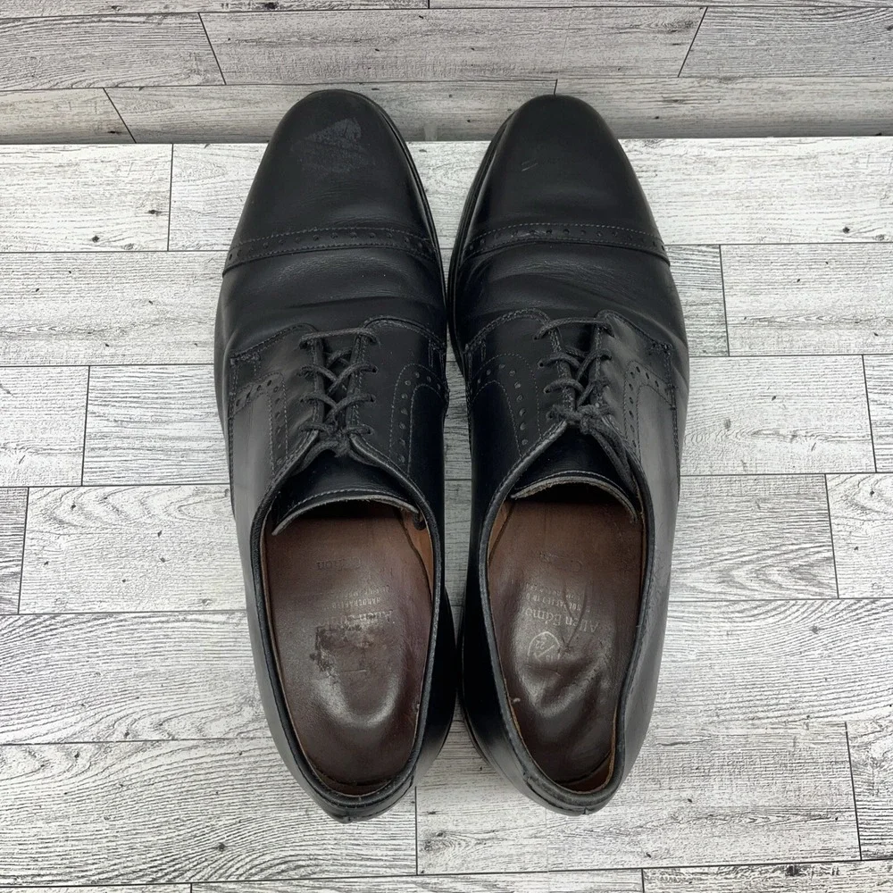 Allen Edmonds Clifton Black‎ Leather Cap Toe Oxford Dress Shoes Men Size 10D